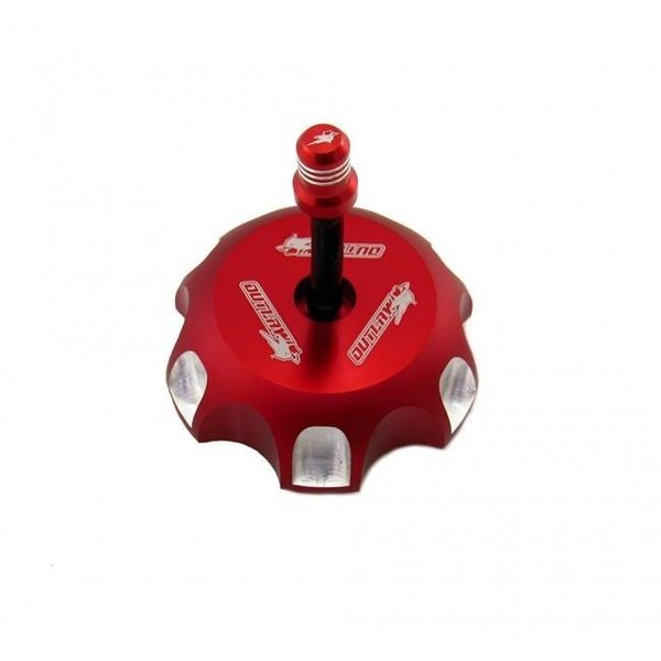 Outlaw Racing Outlaw Racing 12080 Billet Anodized Gas Fuel Tank Cap With Vent Hose - Red 12080